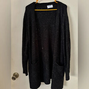 Old Navy Black Long Thick Cardigan - Size Medium